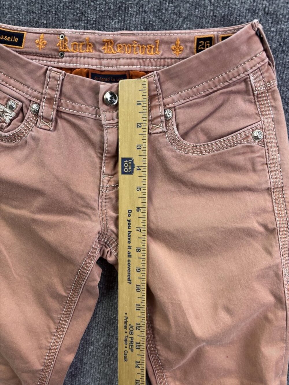 Rock Revival Roselle Ankle Skinny Jeans Womens‎ 26 Pink Mid Rise Stretch 26x28 - Picture 5 of 10